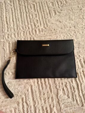 Elim & Paul Black Wristlet Clutch